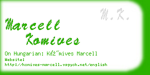 marcell komives business card